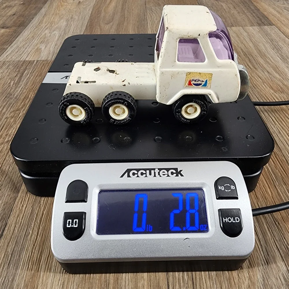 Vintage Buddy L Pepsi Semi Truck Cab White Pressed Steel Toy Japan 4.75